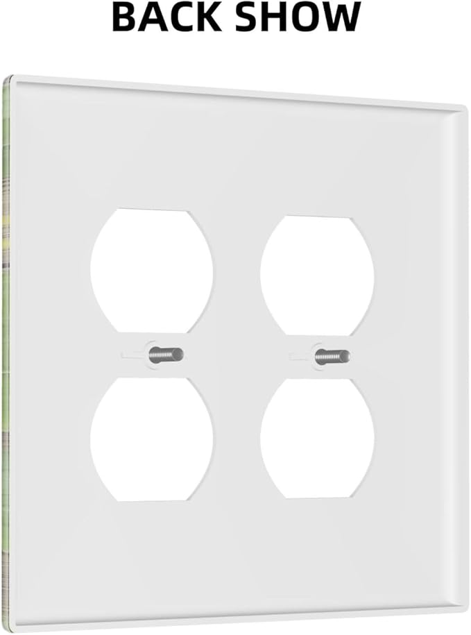 Outlet Covers Sunflowers Rustic Wood 2 Gang Double Duplex Decorative Light Switch Covers Electrical Wallplates Socket Faceplate For Farmhouse Cabin Decor