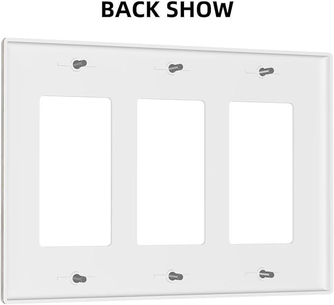 Decorative Art Light Switch Covers Maple Path 3 Gang Triple Rocker Outlet Switch plate GFCI Faceplate GFCI for Home Decor