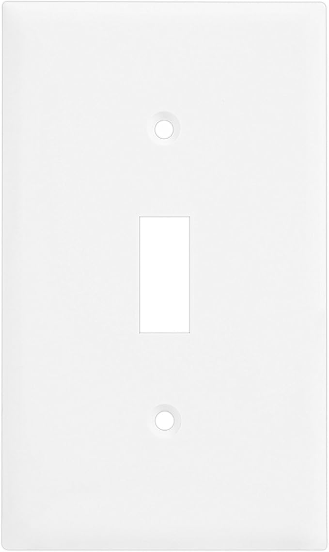 ENERLITES Toggle Light Switch Wall Plate, Jumbo Switch Cover, Oversized 1-Gang 5.5" x 3.5", Unbreakable Polycarbonate Thermoplastic, 8811O-W, White