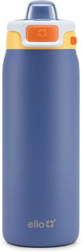 Ello Pop & Fill 18oz Stainless Steel Kids Water Bottle with Quick Fill Lid | Vacuum Insulated BPA Free Bottle with Leak Proof Straw and Chug Lid, Dishwasher Safe, Gift For Kids Teens, Lighthouse