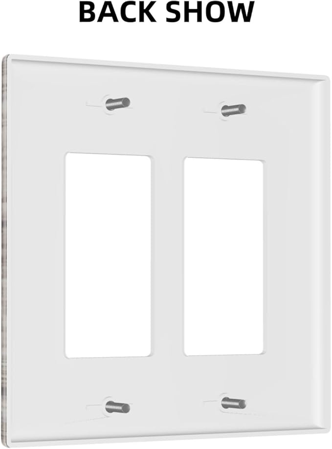 Decorative Outlet Covers Rustic Wood Grey Brown Vintage Wooden Plank 2 Gang Double Rocker Light Switch Cover Decorative Switch plates Electrical Wallplates GFCI Receptacle for Farmhouse Home