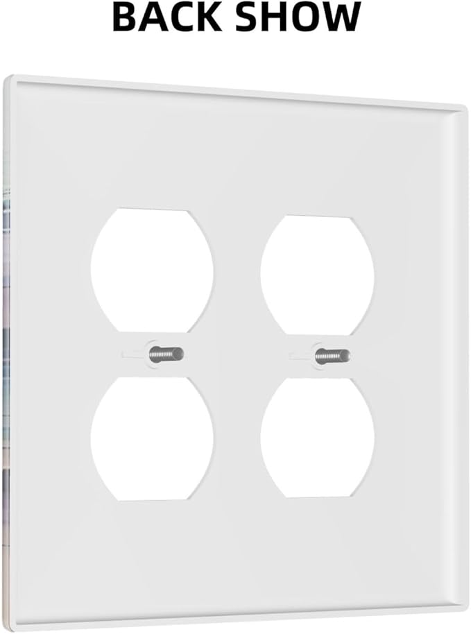 Decorative Outlet Covers Watercolor Sunset Beach Nature Coastal Seascape 2 Gang Wall Plate Double Duplex Light Switch Cover Switch Plate Covers Faceplate for Bedroom Home Decor