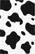 Cow Print 1-Gang Toggle Light Switch Plate, Farmhouse Cowhide Black & White Rustic Animal Print Decorative Wall Plate for Country Homes