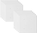 2-Gang Blank Wall Plate Outlet Cover Plate Unbreakable Polycarbonate Thermoplastic Double Blank Faceplate Electrical Receptacle Cover, White, 10 Pack