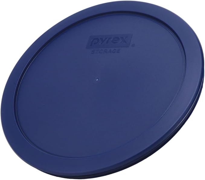 Pyrex 7402-PC 6/7-Cup Blue Food Storage Replacement Lids (4-Pack) - Made in USA