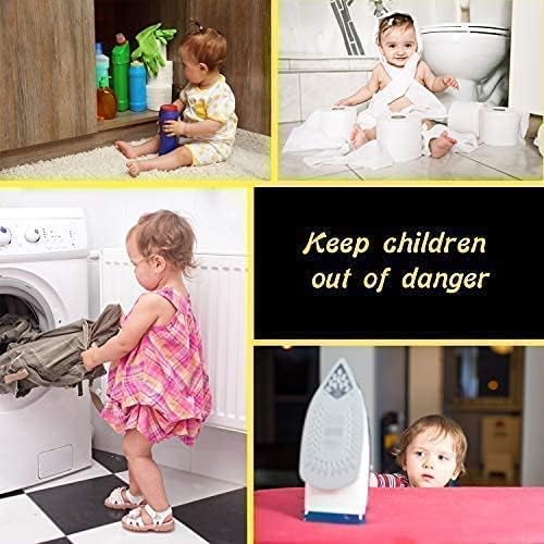 Driddle Door Knob Safety Cover for Kids - 5 Pack - Baby Proof Door Knob Covers - Door Locks for Kids Safety Child Proof - White