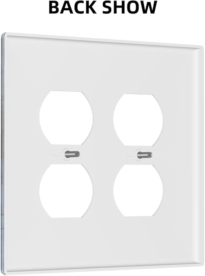 Snow Mountain Aurora Waterfalls Rivers Forest Outlet Covers 2 Gang Double Duplex Decorative Light Switch Covers Electrical Wallplates Socket Faceplate for Bedroom Living Room Decor