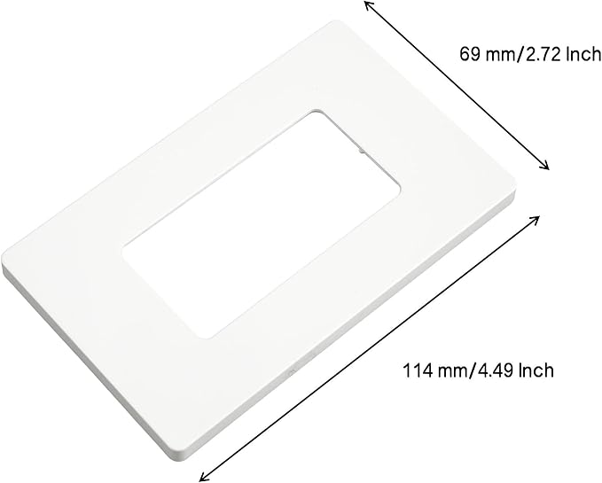 1 Gang Wall Plates Screwless Design Outlet Covers UL Certified Safe Switch Plate Covers Easy Install & Clean Cover Plates Durable Matte Finish 5-Pack White