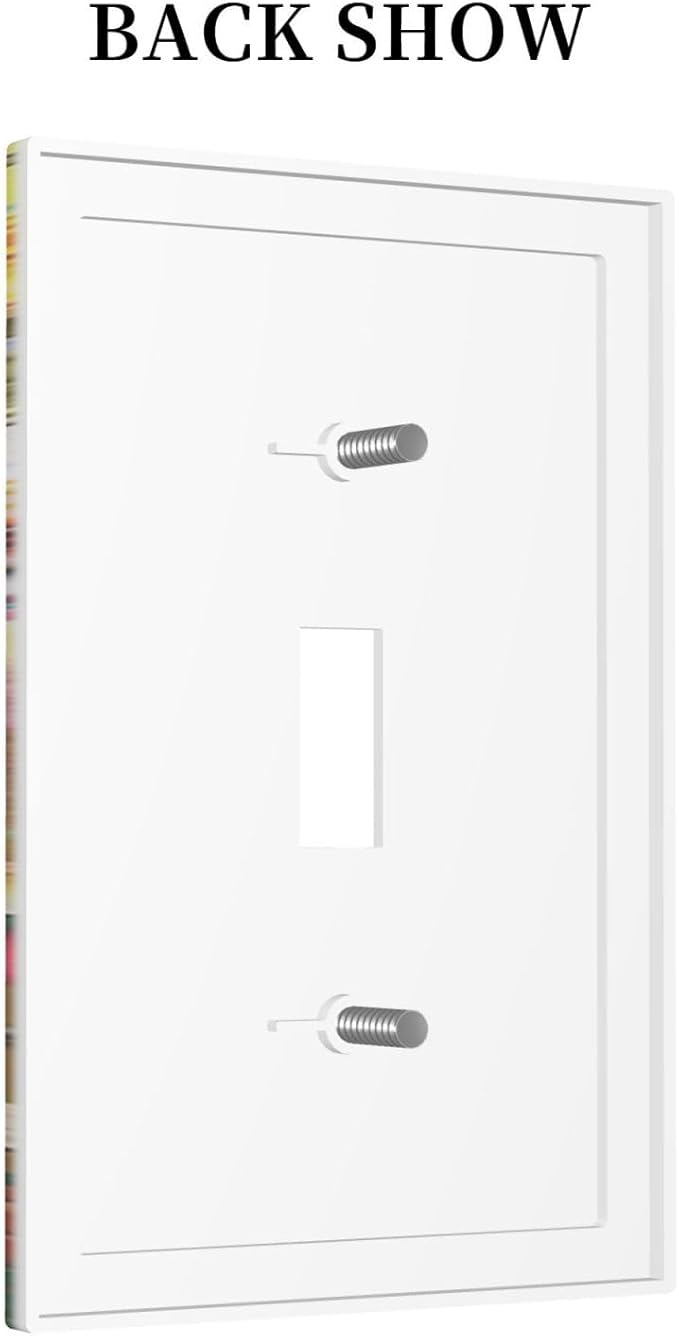 Fall Colorful Sunflower Floral Light Switch Plate Cover 1 Gang Single Toggle Wall Plates Art Decorative Switchplate Outlet Covers Electrical Faceplate for Bedroom Bathroom Kitchen Decor
