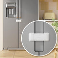 EUDEMON Updated French Fridge Lock French Door Refrigerator/Freezer Lock Apply to Max 2.28"(58mm) Two Door Gap Distance,Cabinet Cupboard Lock for Kids & Babies,Easy to Install(1Pack,White)