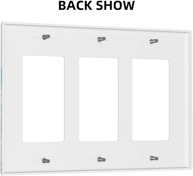 Custom Triple Rocker Light Switch Plate Covers Decorative Personalized Your Own 3 Gang Decora Wall Plate Gifi Lightswitch Faceplate with Picture Logo Text for Bathroom Kitchen 6.38" X 4.9"