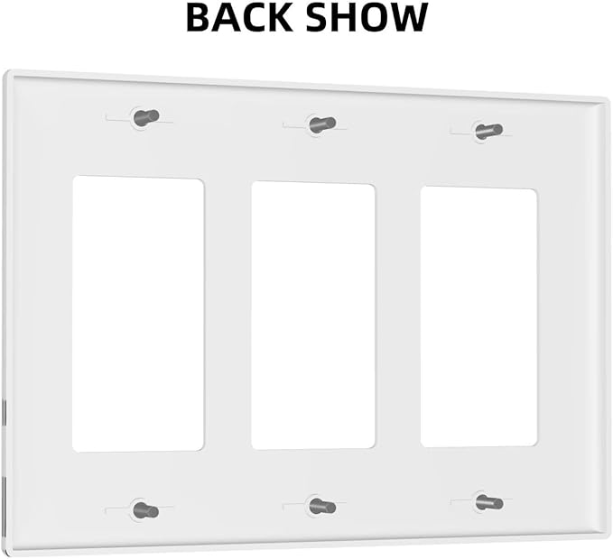 3 Gang Decora Wall Plate Gamer Room Video Game Decor Triple Rocker Light Switch Plate Covers Decorative Gifi Lightswitch Faceplate for Bathroom Kitchen 6.38" X 4.9"