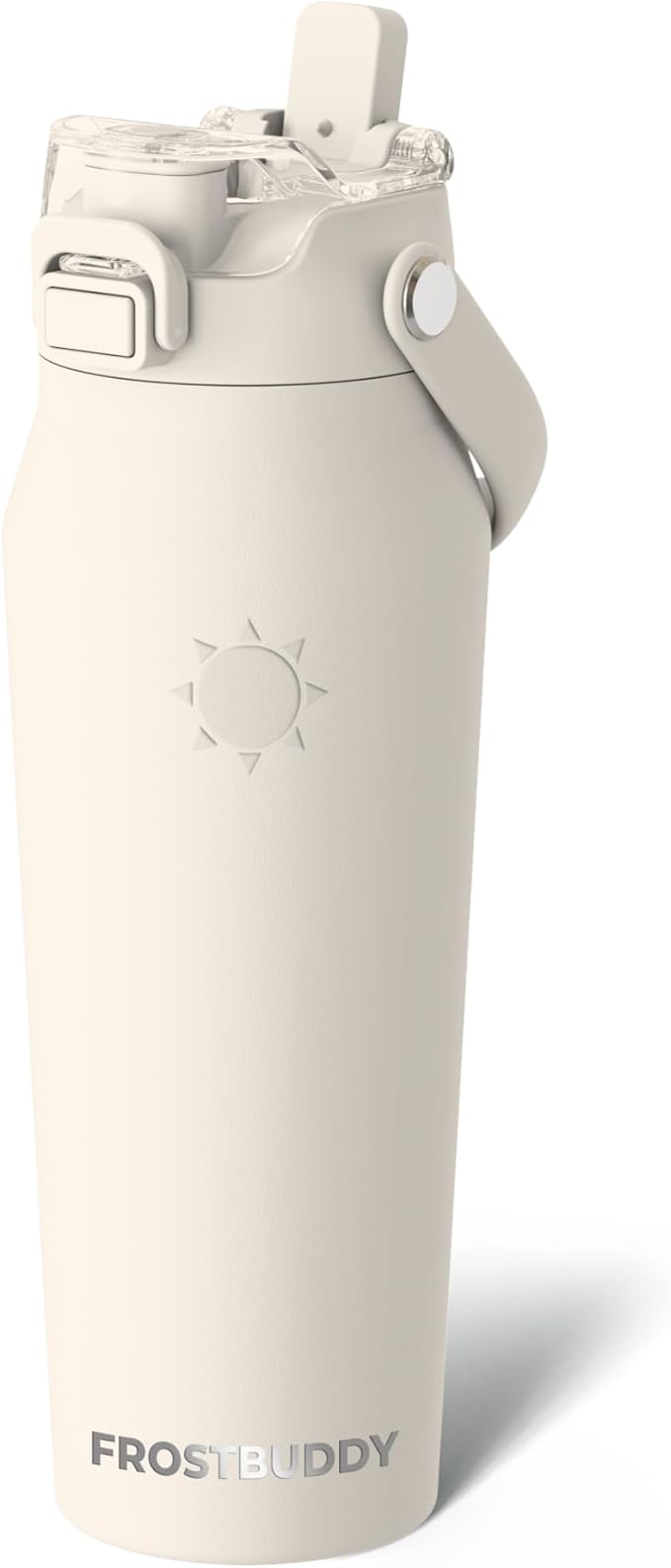 Frost Buddy 24oz Insulated Water Bottle with Straw & Chug Lid | Leak-Proof Stainless Steel | 24-Hours Cold | Sweat-Proof, Cup Holder Friendly | Ideal for Gym, Travel, Sports & Everyday Hydration