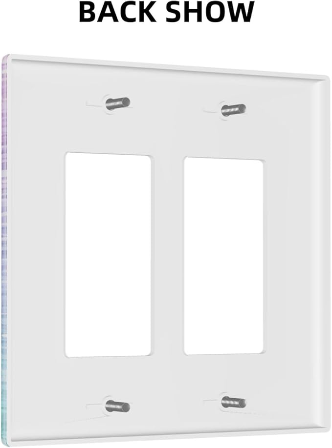Pink Blue Mermaid Double Gang Rocker Decorative Light Switch Cover, 2-Gang Wall Plate Outlet Cover