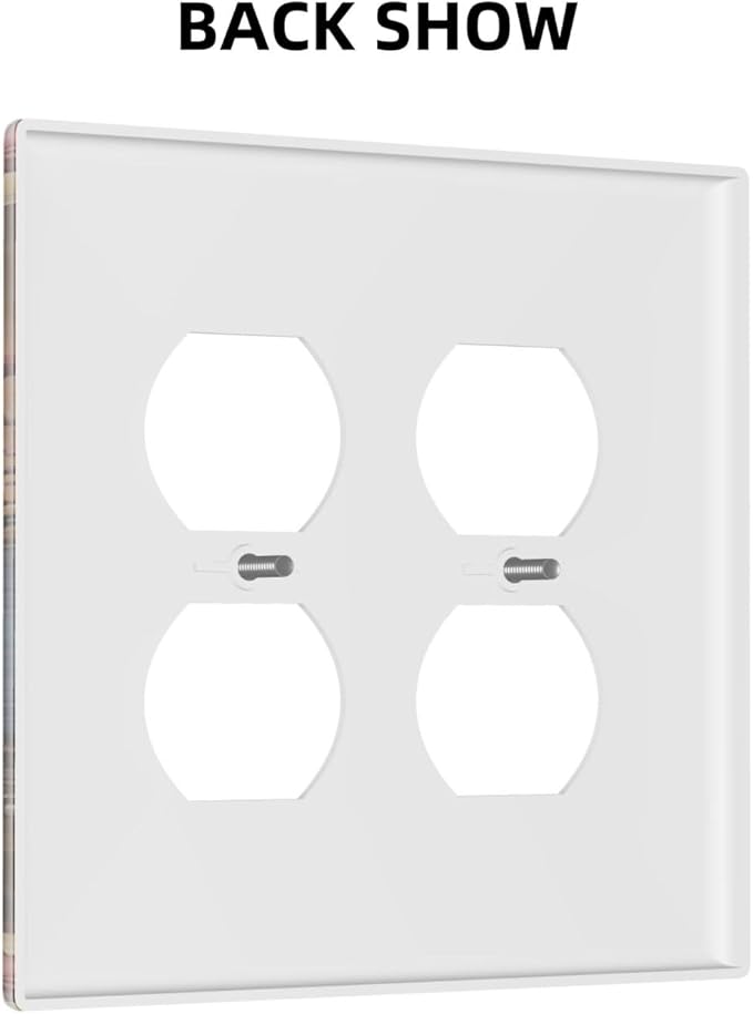 Kitchen Coffee Beans Cafe Country Cottage Lodge Hotel Life Texas Star Dining 2-Gang Device Duplex Wall Plate, Decorative Two Gang Double Duplex Receptacle Socket Outlet and Light Switch Cover Plate