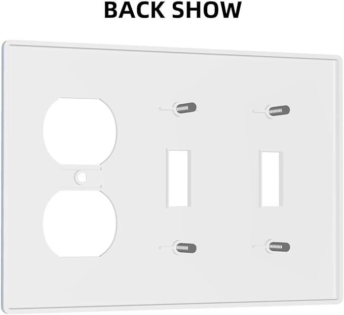 Cute Animal Dogs Puppy Decorative Outlet Cover 2 Toggle 1 Duplex Light Switch Plate Cover Electricity Receptacles Plates For Home Kitchen Living Bedroom 6.4 * 4.5