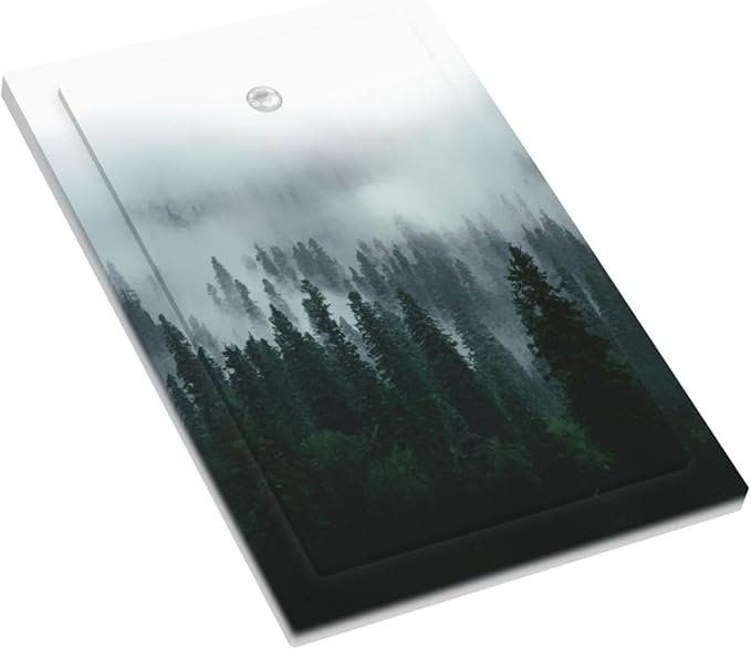 Forest Pine Forest Foggy Mountain Natural Scenery Light Switch Cover Plate 1 Gang No Device Blank Electrical Wall Plates Faceplate Decorative Switch Plate for Bed Room Living Room Decor