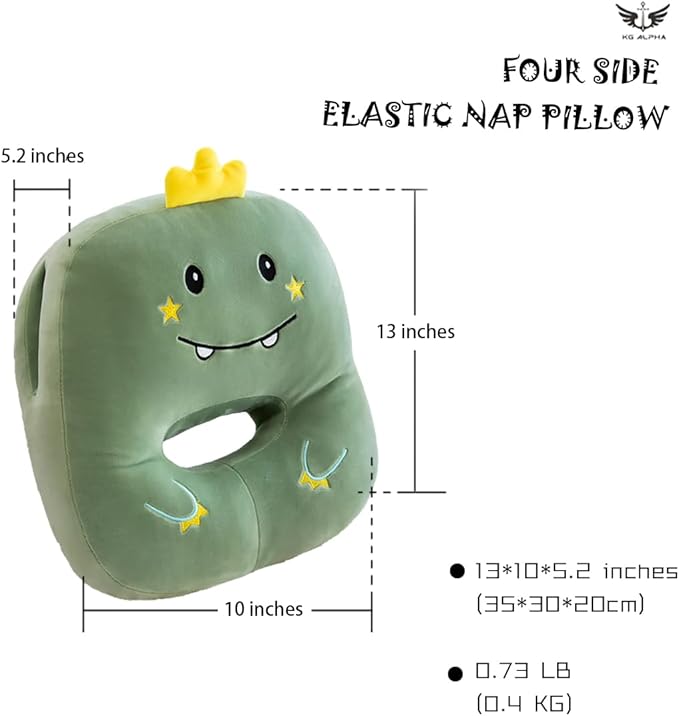 Dinosaur Plush Stuffed Cute Napping Toy Pillow for Kids Girls, Kawaii Toys Throw Pillow Doll Gift for Girlfriend, Office Neck Pillow for Cervical Pain Relief