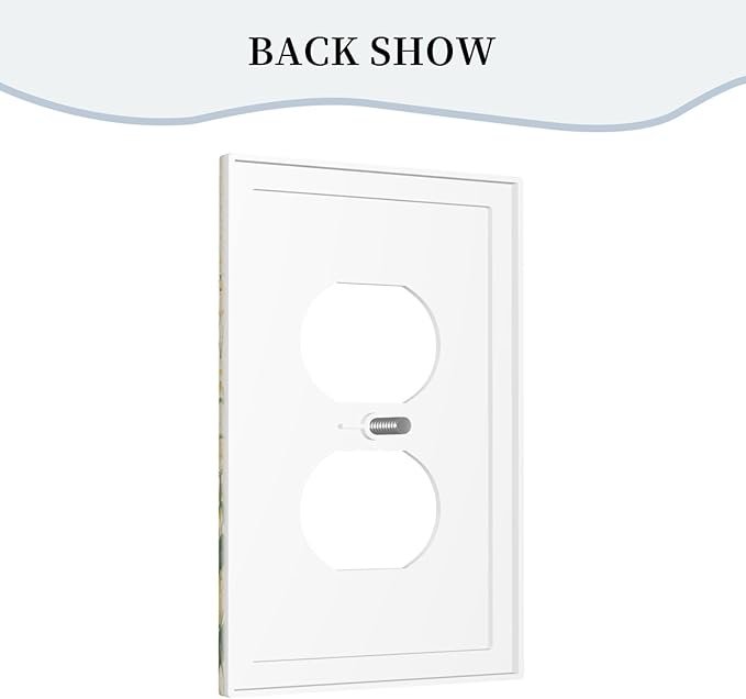 Decorative Outlet Covers with Vintage Botanical Sunflower Field Design 1 Gang Duplex Light Switch Cover Plate Unique Wall Plates Switchplate Cover for Nature Yellow Blooms Wall Decor