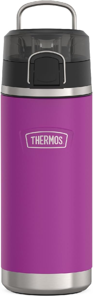 THERMOS ICON SERIES, Water Bottle with Spout - 18 Ounce, Plum - Stainless Steel Vacuum Insulated Water Bottle with Lid