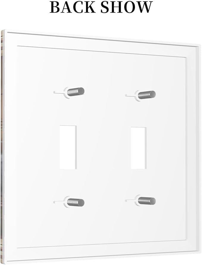 Kitchen Cafe Texas Star Coffee Beans Cup Bar Double Toggle Wall Plate Decorative 2-Gang Light Switch Cover Clock Restaurant Country Cottage Hotel Life Electrical Receptacle Outlet Face Plate Cover
