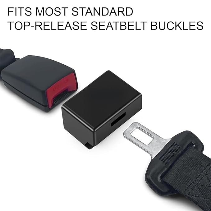 2Pack Seatbelt Buckle Guard Car Seat Belt Lock Cover Secure Buckle Safety Protector Prevent Kids or Special Groups from Accidentally Unbuckling Universal Fit Black