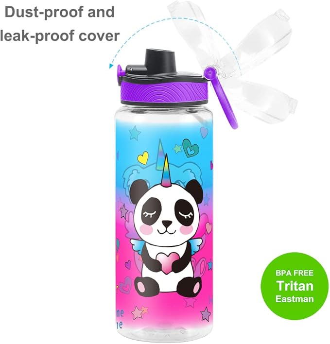 Home Tune Cute Water Bottle for School Kids Girls, BPA FREE Tritan & Leak Proof & Easy Clean & Carry Handle, 23oz/ 680ml (Koala)