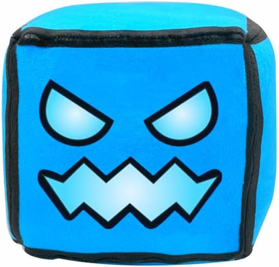 4.7” Cube Plush Toy Stuffed Plushie Doll Small Pillow Pendant Game Cute Fans Collection Birthday Gift (Blue)