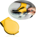OFBAND Magnetic Sunglass Holder for Visor, PU Leather Car Organizer, Universal Accessory (Yellow)
