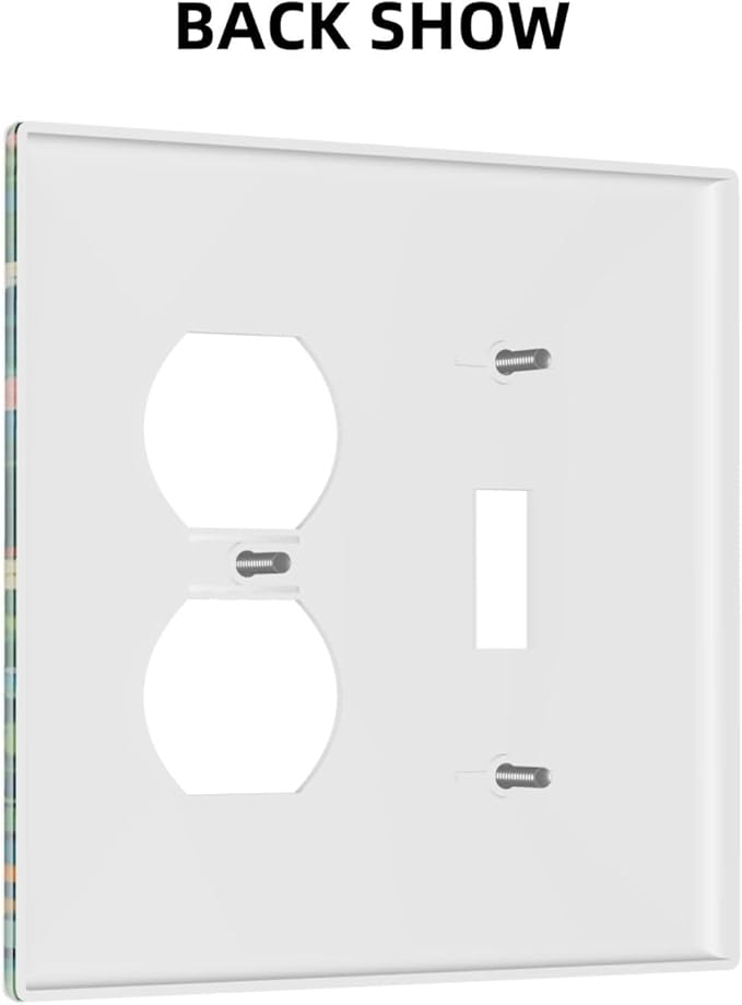 Decorative Art Light Switch Covers BlackCat&Flowers 2 Gang Single Toggle Duplex Combination Electrical Faceplate Switchplate Wall Plate for Home Decor