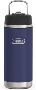 THERMOS ICON SERIES, Insulated Water Bottle with Straw Lid - 18 Ounce, Navy - Stainless Steel Vacuum Insulated Water Bottle with Straw Lid