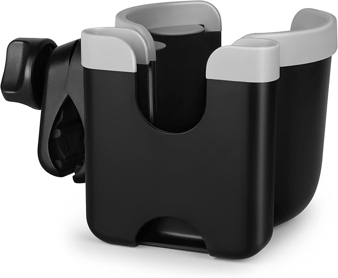 Accmor Stroller Cup Holder with Phone Holder, Bike Cup Holder, Universal Cup Holder for Uppababy Nuna Doona Strollers, 2-in-1 Cup Phone Holder for Stroller Bike Accessory