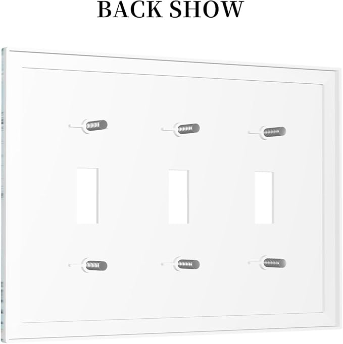 Decorative Switch Plates Jellyfish Teal Blue Ocean Turtle Coastal Beach 3 Gang Wall Plate Faceplate Triple Toggle Light Switch Cover Electrical Wall Panels for Bedroom Bathroom Decor