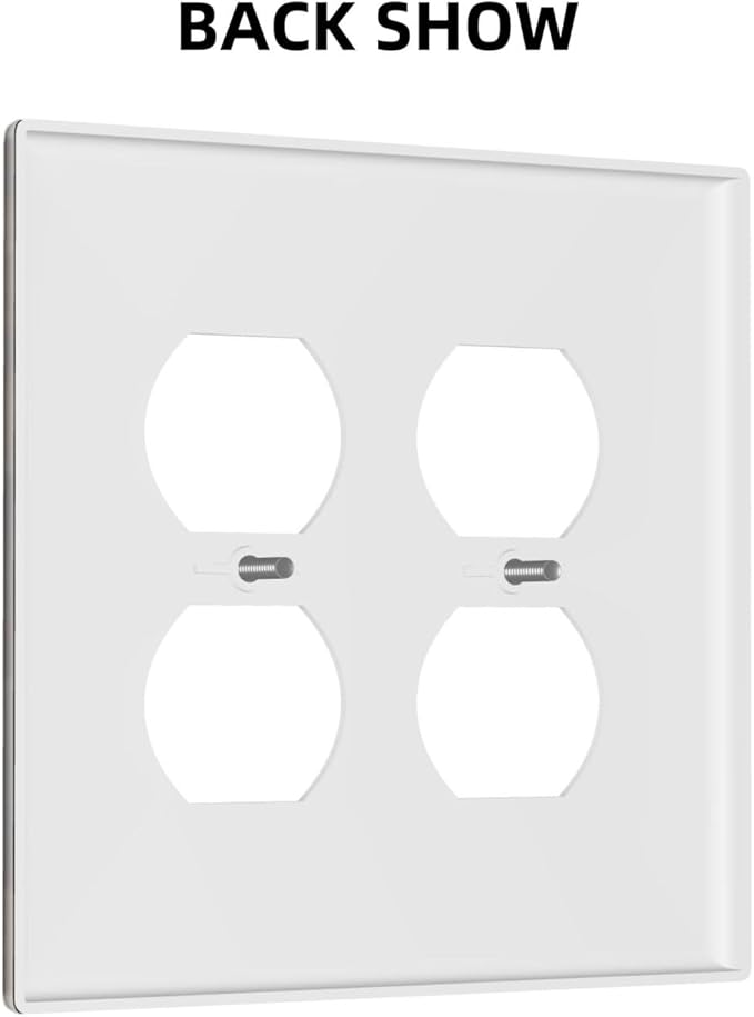 Light Switch Cover Plate Dark Brown Wood Grain Rustic Country Wooden 2 Gang Socket Covers Double Duplex Wallplates Switch Plates and Outlet Covers for Farmhouse Home Decor
