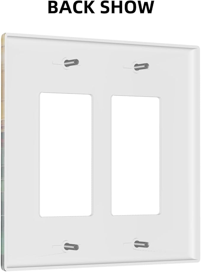 Decorative Art Light Switch Covers Enchanted Glowing Forest 2 Gang Dual Rocker Outlet Switch plate Faceplate GFCI for Home Decor