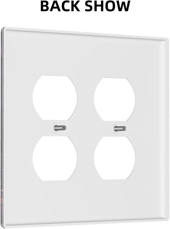 Outlet Covers Ghost Colorful Forest Moon Dead Tree 2 Gang Double Duplex Decorative Light Switch Covers Electrical Wallplates Socket Faceplate For Nursery Kids Room Decor