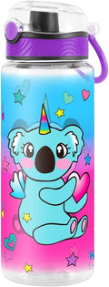 Home Tune Cute Water Bottle for School Kids Girls, BPA FREE Tritan & Leak Proof & Easy Clean & Carry Handle, 23oz/ 680ml (Koala)