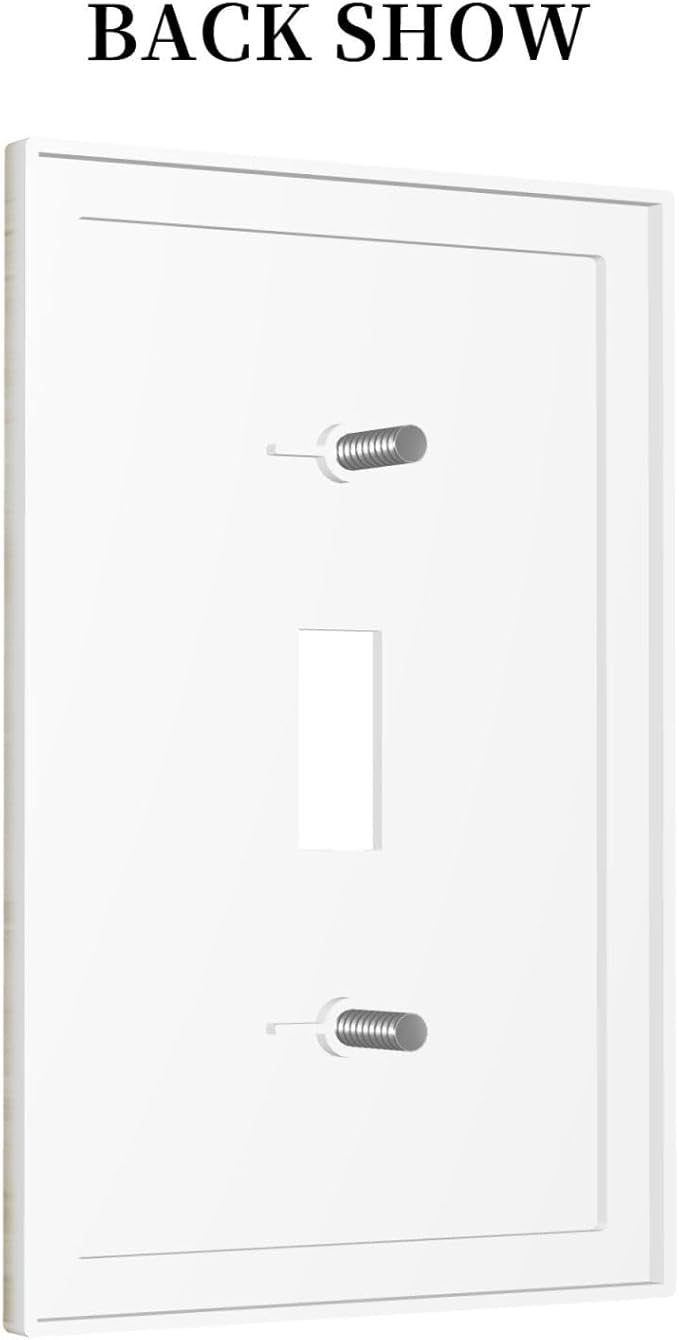 Light Switch Cover Plate Creamy Beige Marble Abstract Minimalism 1 Gang Wall Plate Cover Single Toggle Outlet Covers Decorative Switch Plate Covers Electrical Faceplate for Bathroom Home