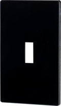 UltraPro Screwless Toggle Switch Wallplate, 1-Gang, Modern Snap-On Cover, Child-Safe, Durable Polycarbonate, Easy DIY Installation, Black, 84460