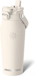 Frost Buddy 16oz Insulated Water Bottle with Straw & Chug Lid | Leak-Proof Stainless Steel | 24-Hours Cold | Sweat-Proof, Cup Holder Friendly | Ideal for Gym, Travel, Sports & Everyday Hydration
