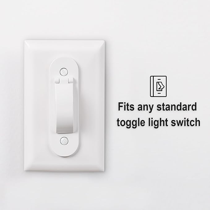 Wall Switch Guard, Child Proof Light Switch Cover Guard | Toggle Style | Light Switch Protection | Keep Toggle Switch in On or Off Position | 2 Pack, White