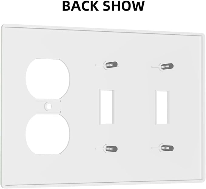 Green 3 Gang 2 Toggle 1 Duplex Combination Light Switch Plate Decorative Triple Toggle Wall Plate Cover Electrical Faceplate Switch Face Plate