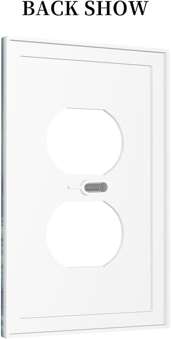 Octopus Ocean Kraken Nautical Pirate Ship 1 Gang Outlet Plate Decorative Single Duplex Wall Plate Covers Unique Electrical Receptacle Light Switch Cover Art Faceplate Switchplate for Bathroom Decor