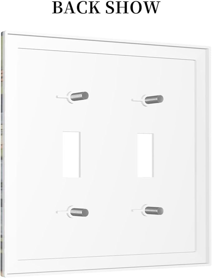 Decorative Switch Plates Morris Strawberry Thrush Birds Colorful Plants 2 Gang Double Toggle Outlet Light Switch Cover Wall Plate Electrical Faceplate For Bed Room Living Room Decor