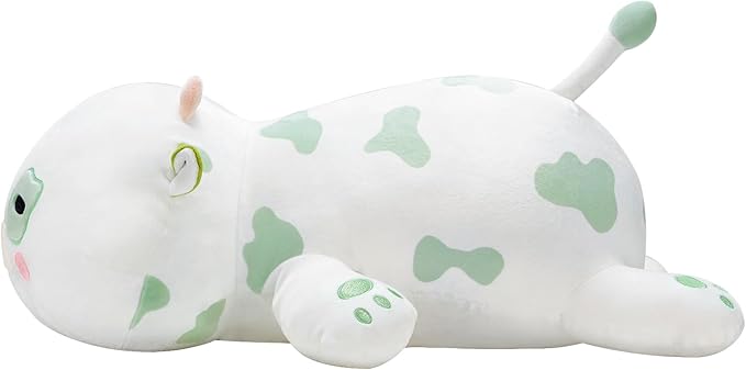 4LB Cute Weighted Stuffed Animals Plush,23 inch Weighted Spotted Cow Plush,Green Spotted Cow Weighted Pillow for Adults and Children