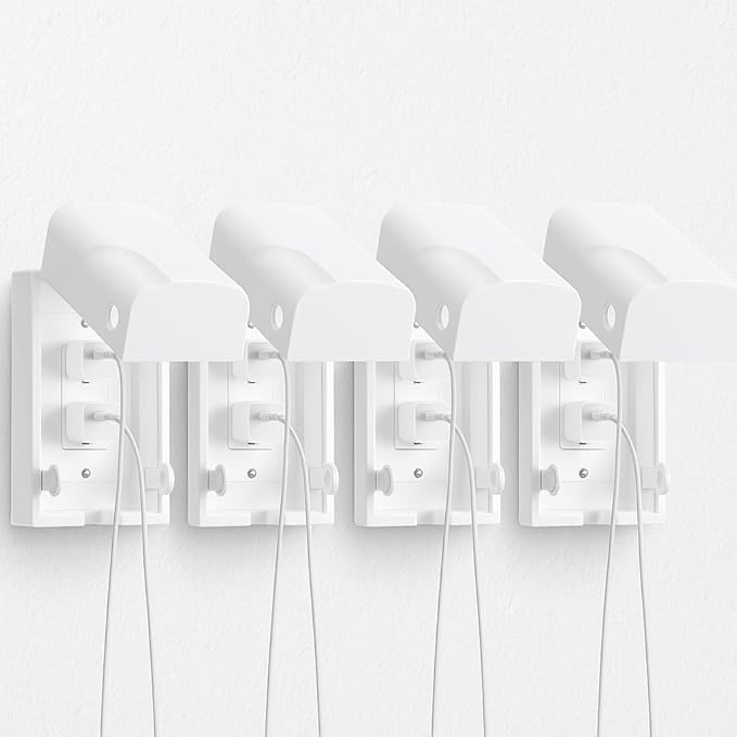 Bates- Baby Safety Outlet Cover Box, 4 Pack, White, Outlet Covers Baby Proofing, Plug Covers for Electrical Outlets