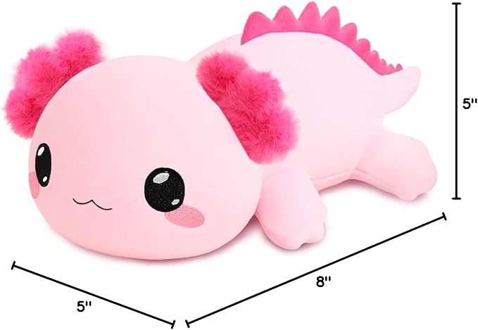 TOYSYM Weighted Stuffed Animals, 1.6 lbs Axolotl Stuffed Animal with Weighted Beads, Cute Plush Toy Pillow Gifts for Adults Kids Boys Girls