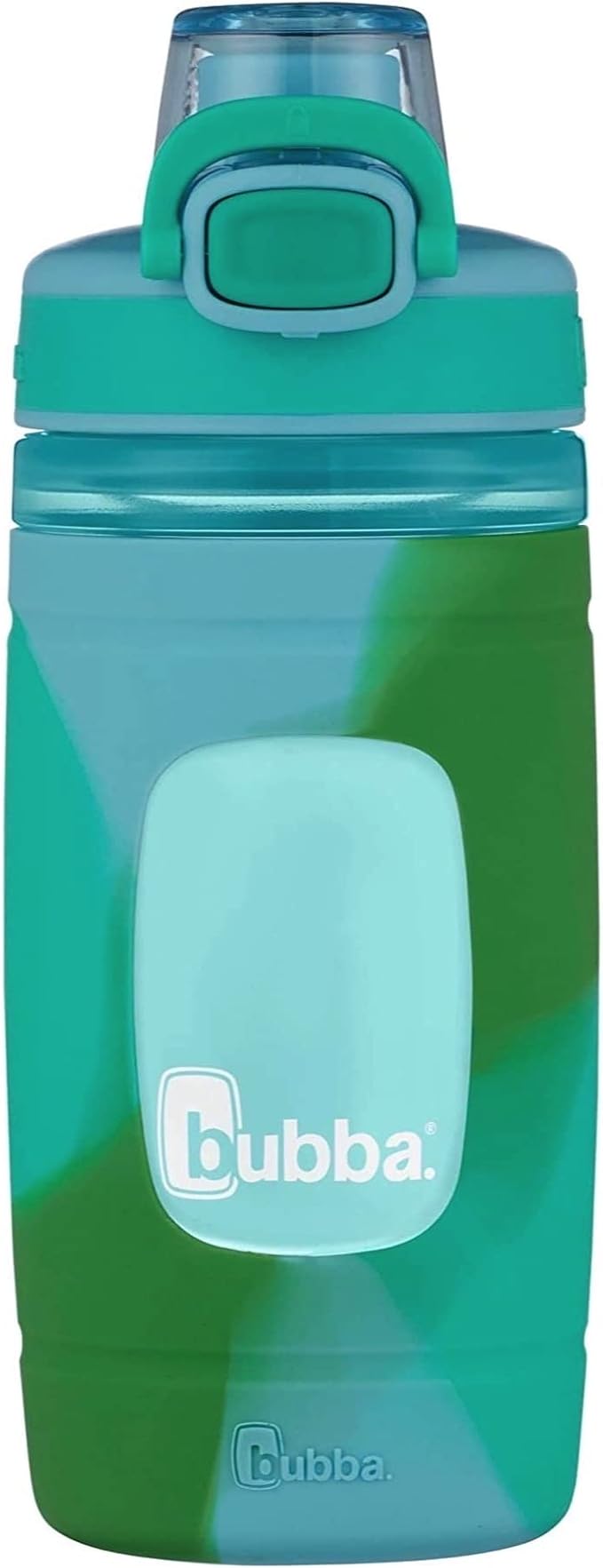 Bubba Flo Kids Water Bottle with Silicone Sleeve, 16oz., Rock Candy and Kiwi