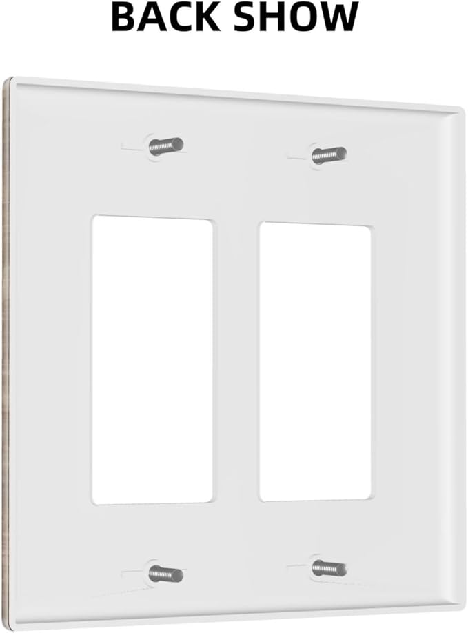 Outlet Covers Rustic Wood Grain Country Vintage Wooden Board 2 Gang Double Rocker Light Switch Cover Plate Decorative Wall Plate GFCI Socket Cover Electrical Switch Plate Covers for Farmhouse Home