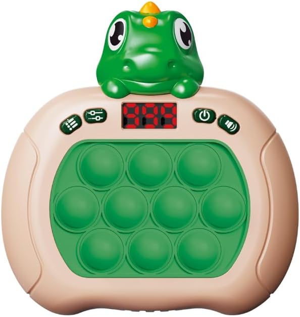Dinosaur Quick Push Bubble Game,Easter Basket Stuffers Pop Fidget Light up Puzzle Game Sensory Toys,Easter Egg fillers Dinosaur Toys for Kids Boys Girls Toddlers Party Favor